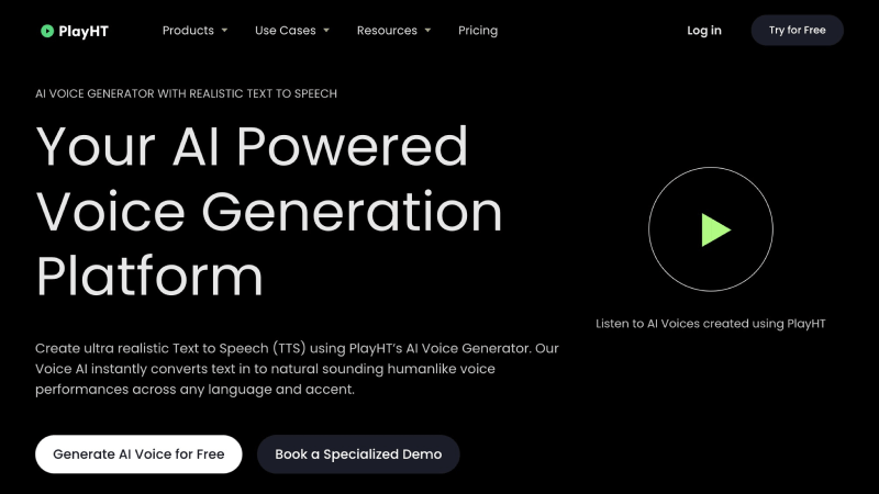 PlayHT AI Voice Generator