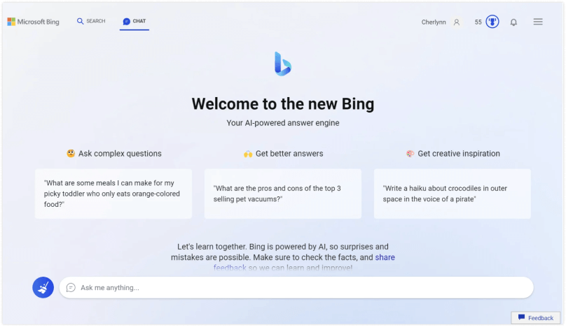 微软的新版Bing