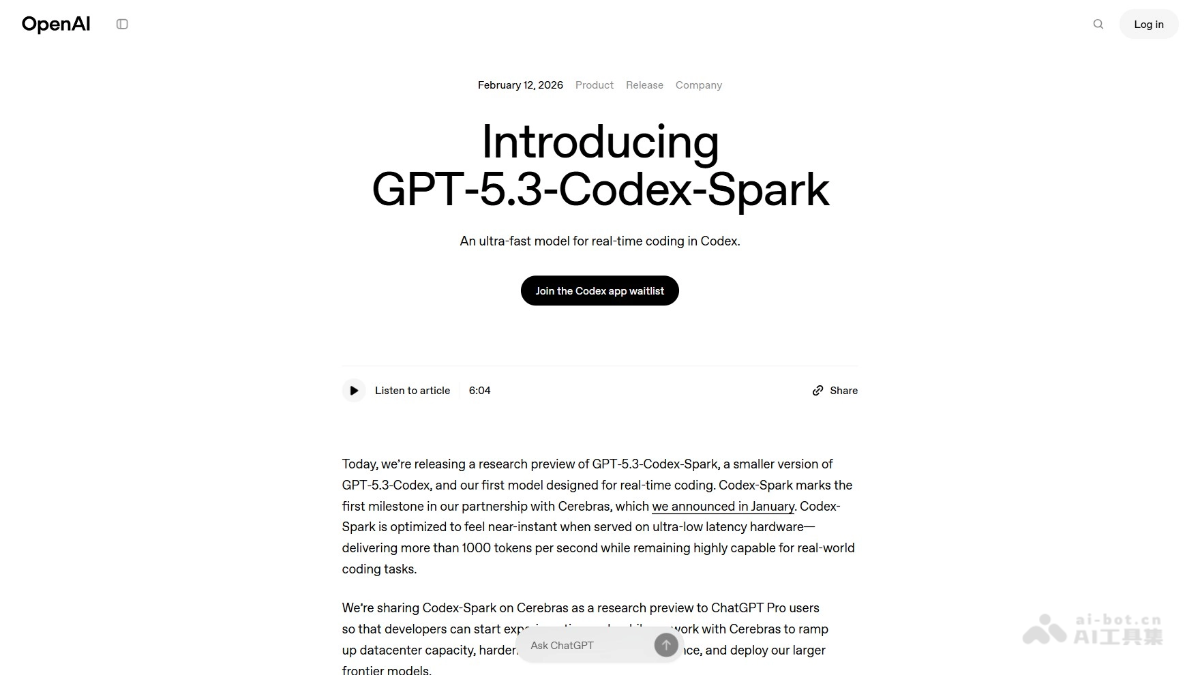 GPT‑5.3‑Codex‑Spark