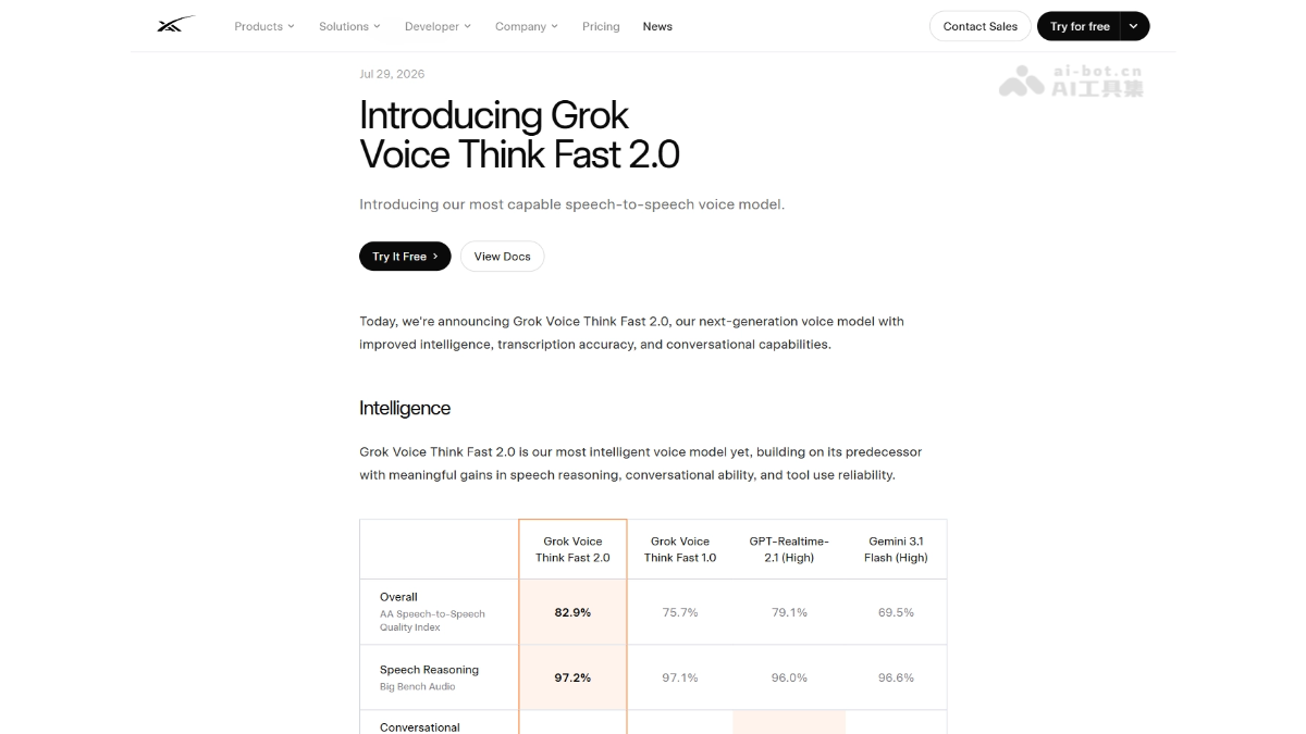 Grok Voice Think Fast 2.0