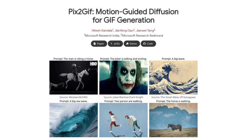 Pix2Gif